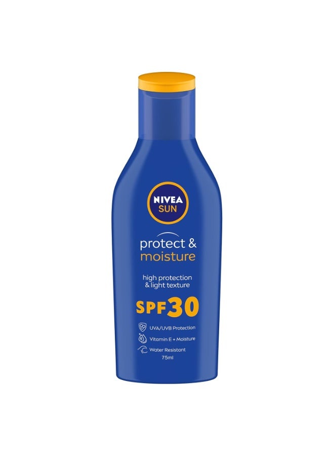 نيفيا واقي شمس نيفيا للرجال والنساء، مرطب وواقي من الشمس، 75 مل، عامل حماية من الشمس 30، واقي شمس متطور لحماية فورية للبشرة العادية | نظام حماية من الأشعة فوق البنفسجية UVA وUVB PA++ | مقاوم للماء | عبوة من قطعة واحدة - Image 1